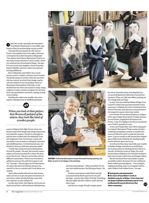 Lisa Slater in Yorkshire Post
